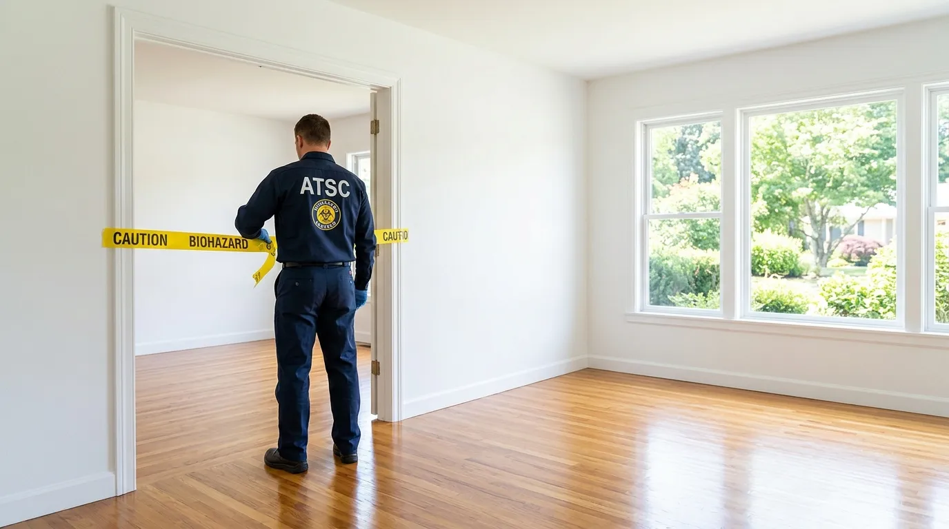 Certified biohazard cleanup crew performing Decomposition Cleanup in Southchase